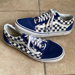 Blue checkered vans